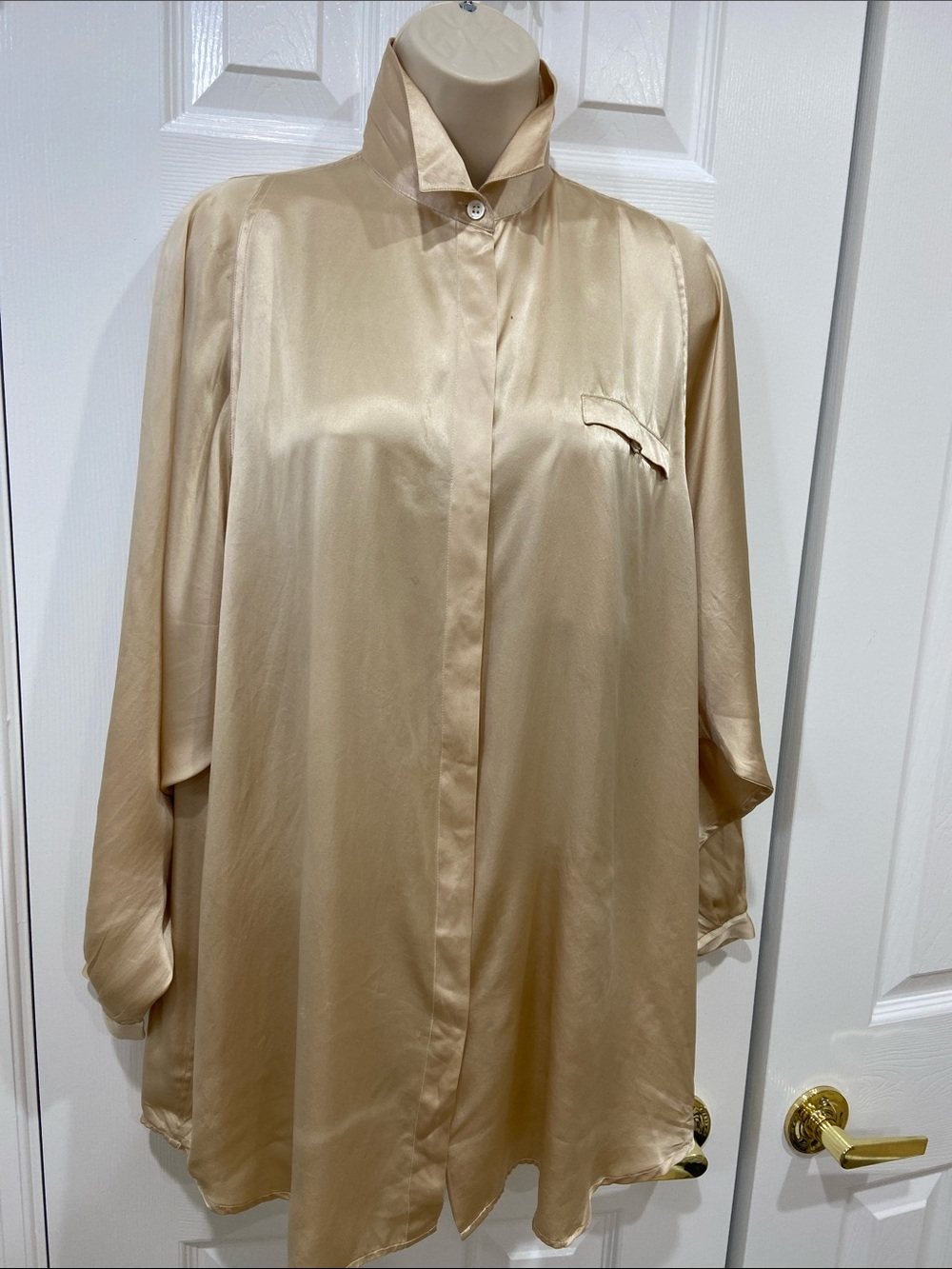 Vintage Pure Silk Long Blouse
